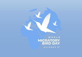 fond de la journée mondiale des oiseaux migrateurs le 9 octobre. vecteur