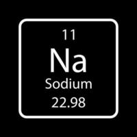 symbole de sodium. élément chimique du tableau périodique. illustration vectorielle. vecteur