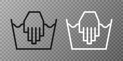lavage à la main uniquement, icône de lavage. illustration vectorielle, design plat vecteur