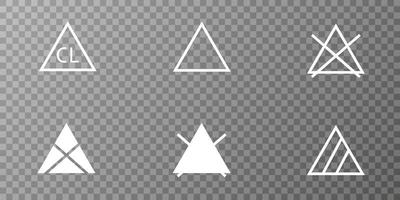 symboles de lavage de linge, icônes pour le séchage. illustration vectorielle. vecteur