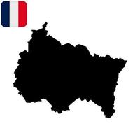 carte grand est. région de france. illustration vectorielle. vecteur