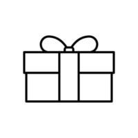 icône plate de boîte cadeau sur fond blanc, illustration vectorielle vecteur