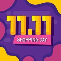 11 11 , journée shopping événementielle vecteur