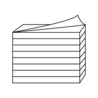 pile de papier noir et blanc pour l'écriture-01 vecteur