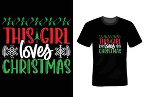 modèle de conception de t-shirt de noël vecteur