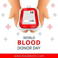 journée mondiale du donneur de sang, 14 juin illustration de la conception du concept de don de sang pour la bannière et le dépliant. illustration vectorielle vecteur