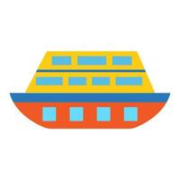 bateau coloré pour enfants. illustration vectorielle. vecteur