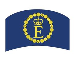 emblème personnel de la reine elizabeth britannique royaume uni drapeau national europe symbole icône illustration vectorielle élément de conception abstraite vecteur