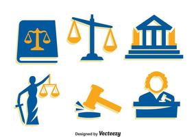 Vectoriel d'icônes d'élément de justice