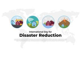 Journée internationale de la prévention des catastrophes célébrée le 13 octobre. vecteur