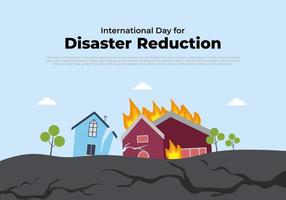 Journée internationale de la prévention des catastrophes célébrée le 13 octobre. vecteur