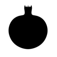 icône de grenade. silhouette de fruits noirs. isolé sur fond blanc. facile à changer. illustration vectorielle vecteur