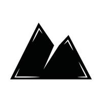 montagnes rétro vintage pour le camping. peut être utilisé comme emblème, logo, badge, étiquette. marque, affiche ou impression. art graphique monochrome. vecteur