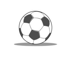ballon de football de vecteur sur fond blanc. logo d'icône de football. conception de ballon de football. illustration vectorielle