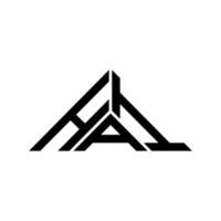 conception créative du logo de lettre hai avec graphique vectoriel, logo hai simple et moderne en forme de triangle. vecteur