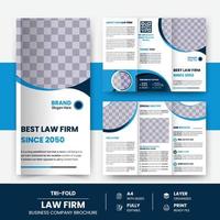 brochure à trois volets du cabinet d'avocats, modèle de carte postale, rapport annuel d'entreprise et modèle de couverture vecteur
