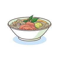 illustration vectorielle de nourriture pho du vietnam vecteur