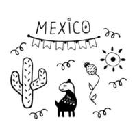 nature mexicaine, clipart mignon vecteur