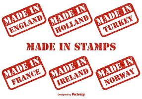 Made in Countries Vector Stempel