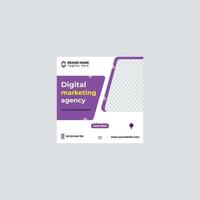 modèle de publication de médias sociaux de marketing numérique vecteur