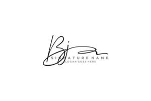 initiale bj lettre signature logo modèle design élégant logo signe symbole modèle vecteur icône