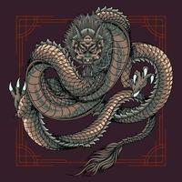 le monstre dragon asie illustration vecteur