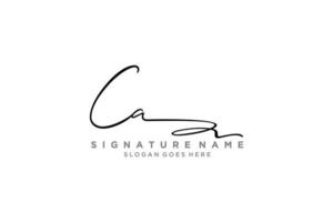 initial ca lettre signature logo modèle design élégant logo signe symbole modèle vecteur icône