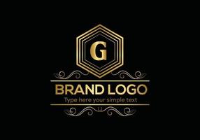 modèle de logo de luxe de lettre initiale dans l'art vectoriel pour restaurant, hôtel, héraldique, bijoux, mode et autres illustrations vectorielles.