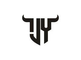 création initiale du logo jy bull. vecteur
