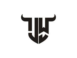 création initiale du logo du taureau jw. vecteur