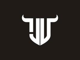 création initiale du logo jv bull. vecteur