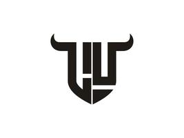création initiale du logo lu bull. vecteur
