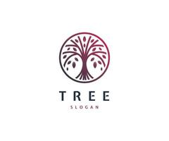 logo arbre minimal vecteur