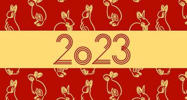 bonne année 2023, nouvel an chinois, année du lapin, signe du zodiaque pour carte de voeux, invitation, affiches, brochure, calendrier, dépliants, bannières. lapin chinois. vecteur