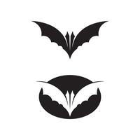 modèle de logo icône vecteur chauve-souris