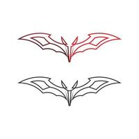 modèle de logo icône vecteur chauve-souris