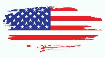 drapeau grunge américain coloré vecteur