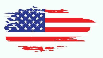 nouveau vecteur de drapeau grunge de peinture à la main américaine