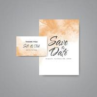 invitation de mariage avec fond aquarelle abstraite vecteur