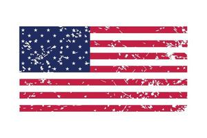 drapeau américain grunge.vintage drapeau américain.vecteur. vecteur