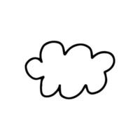 illustration vectorielle de nuage de doodle. clipart doodle nuage dessiné à la main vecteur