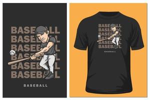 t-shirt de base-ball vecteur