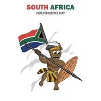 fête de l'indépendance de l'afrique du sud avec vecteur de drapeau