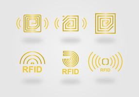 Ensemble vectoriel d'icônes RFID