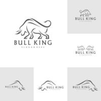 ensemble de conception d'illustration vectorielle de logo de taureau, conception créative et simple, peut être utilisé comme logo et modèle pour l'entreprise. vecteur