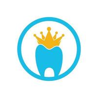 roi logo dentaire conçoit vecteur de concept. symbole du logo de la santé dentaire.
