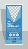 roll up banner pour la compagnie d'assurance vecteur