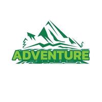 concept de logo de randonnée aventure. modèle de logo d'aventure vecteur