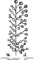 symbole arbres ligne modèle original vecteur contour