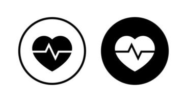 fréquence cardiaque, vecteur d'icône de battement de coeur dans le style clipart